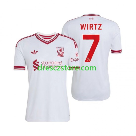 Liverpool Florian Wirtz 7 Venkovní Dres 2026-2027 Krátký rukáv Muže Fotbalové Dresy