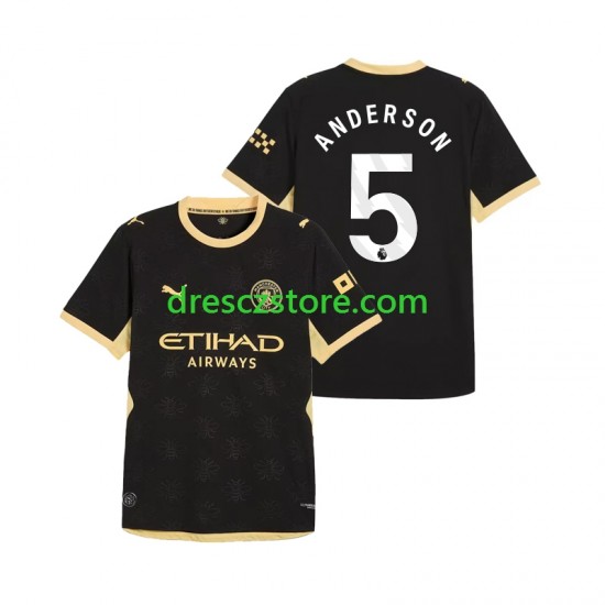 Manchester City Elliot Anderson 5 Venkovní Dres 2026-2027 Krátký rukáv Muže Fotbalové Dresy