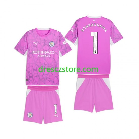 Manchester City Gianluigi Donnarumma 1 Brankářské Venkovní Dres 2026-2027 Krátký rukáv Děti Fotbalové Dresy