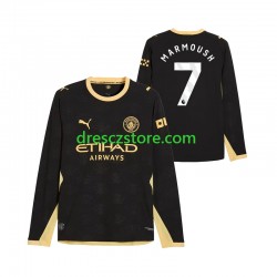 Manchester City Omar Marmoush 7 Venkovní Dres 2026-2027 Dlouhý rukáv Muže Fotbalové Dresy