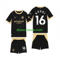 Manchester City Rodri 16 Venkovní Dres 2026-2027 Krátký rukáv Děti Fotbalové Dresy