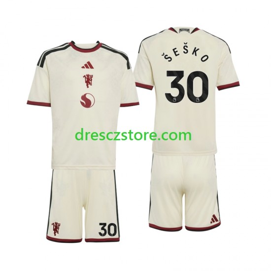Manchester United Benjamin Sesko 30 Alternativní Dres 2026-2027 Krátký rukáv Děti Fotbalové Dresy