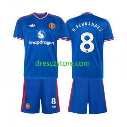 Manchester United Bruno Fernandes 8 Venkovní Dres 2026-2027 Krátký rukáv Děti Fotbalové Dresy