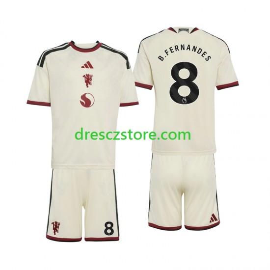 Manchester United Bruno Fernandes 8 Alternativní Dres 2026-2027 Krátký rukáv Děti Fotbalové Dresy