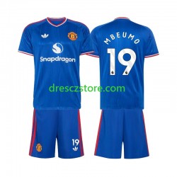 Manchester United Bryan Mbeumo 19 Venkovní Dres 2026-2027 Krátký rukáv Děti Fotbalové Dresy