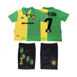 Manchester United CANTONA 7 1992 Retro Alternativní Dres 1994 Krátký rukáv Děti Fotbalové Dresy