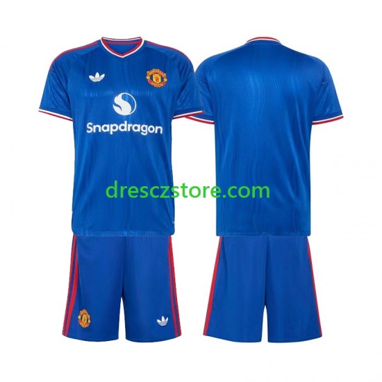 Manchester United Venkovní Dres 2026-2027 Krátký rukáv Děti Fotbalové Dresy
