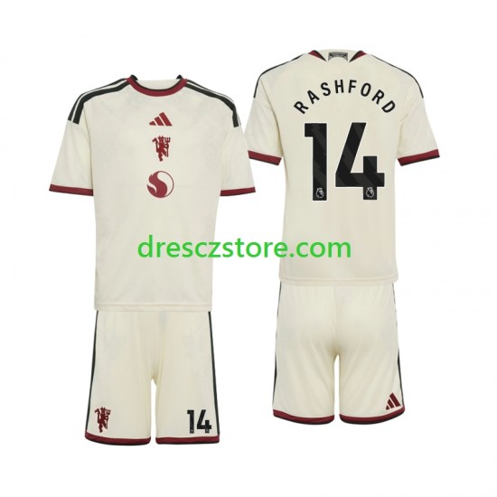 Manchester United Marcus Rashford 14 Alternativní Dres 2026-2027 Krátký rukáv Děti Fotbalové Dresy