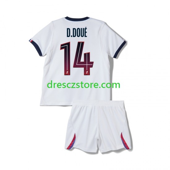 Paris Saint-Germain Desire Doue 14 Venkovní Dres 2026-2027 Krátký rukáv Děti Fotbalové Dresy