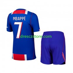 Paris Saint-Germain Mbappé Kylian 7 Domácí Dres 2026-2027 Krátký rukáv Děti Fotbalové Dresy