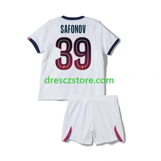 Paris Saint-Germain Matvey Safonov 39 Venkovní Dres 2026-2027 Krátký rukáv Děti Fotbalové Dresy