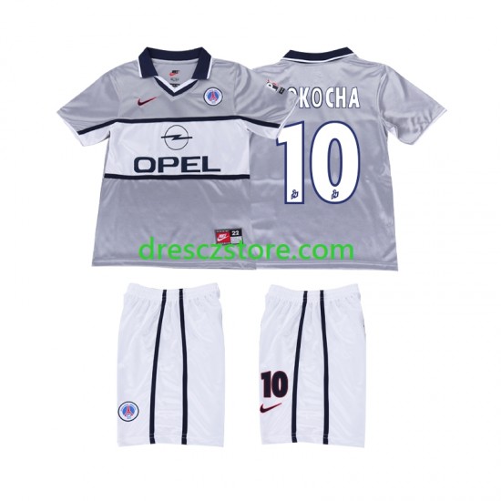 Paris Saint-Germain OKOCHA 10 2000 2001 Retro Venkovní Dres Krátký rukáv Děti Fotbalové Dresy
