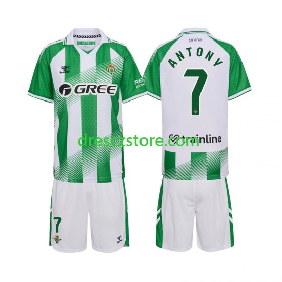 Real Betis Anthoy 7 Domácí Dres 2026-2027 Krátký rukáv Děti Fotbalové Dresy