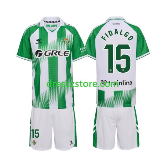 Real Betis Fidalgo 15 Domácí Dres 2026-2027 Krátký rukáv Děti Fotbalové Dresy