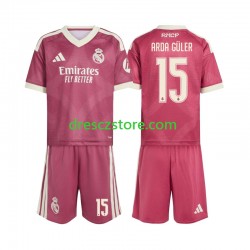 Real Madrid Arda Guler 15 Alternativní Dres 2026-2027 Krátký rukáv Děti Fotbalové Dresy