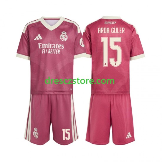 Real Madrid Arda Guler 15 Alternativní Dres 2026-2027 Krátký rukáv Děti Fotbalové Dresy