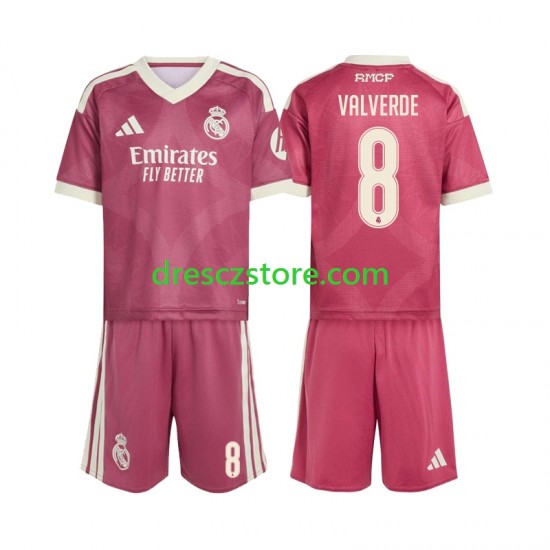 Real Madrid Federico Valverde 8 Alternativní Dres 2026-2027 Krátký rukáv Děti Fotbalové Dresy