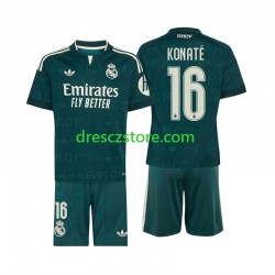 Real Madrid Ibrahima Konate 16 Venkovní Dres 2026-2027 Krátký rukáv Děti Fotbalové Dresy
