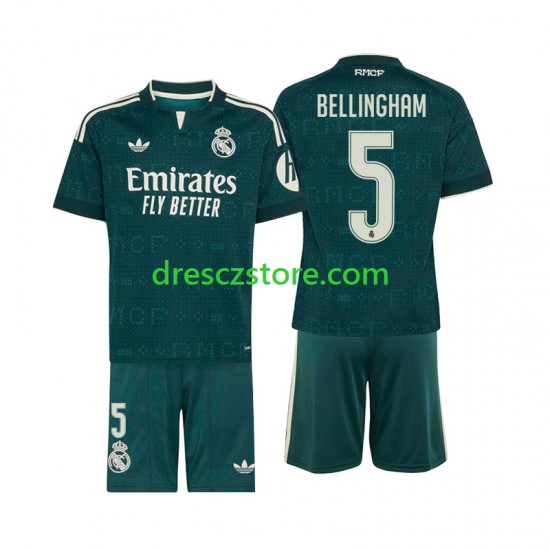 Real Madrid Jude Bellingham 5 Venkovní Dres 2026-2027 Krátký rukáv Děti Fotbalové Dresy