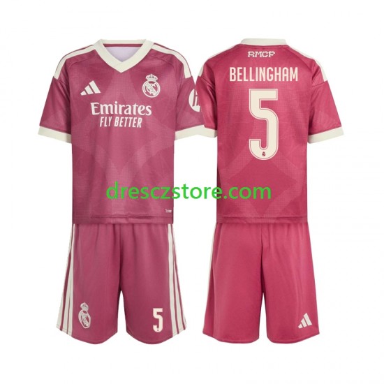 Real Madrid Jude Bellingham 5 Alternativní Dres 2026-2027 Krátký rukáv Děti Fotbalové Dresy