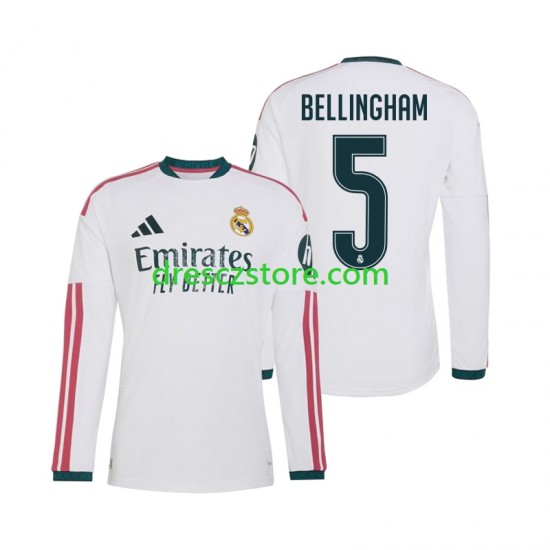 Real Madrid Jude Bellingham 5 Domácí Dres 2026-2027 Dlouhý rukáv Muže Fotbalové Dresy