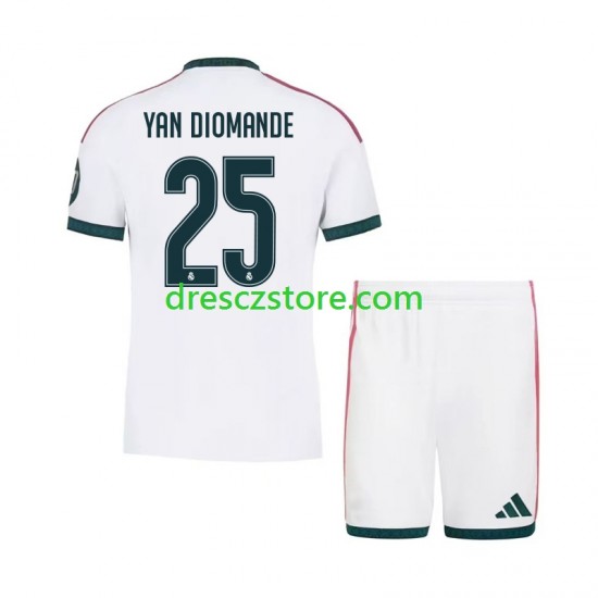 Real Madrid Yan Diomande 25 Domácí Dres 2026-2027 Krátký rukáv Děti Fotbalové Dresy
