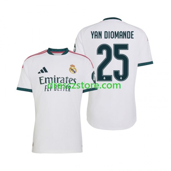 Real Madrid Yan Diomande 25 Domácí Dres 2026-2027 Krátký rukáv Muže Fotbalové Dresy