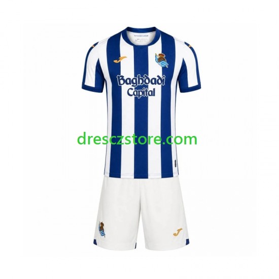Real Sociedad Domácí Dres 2026-2027 Krátký rukáv Děti Fotbalové Dresy