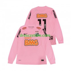 Santos Neymar JR 11 2012 2013 Retro Čtvrtý Dres Dlouhý rukáv Muže Fotbalové Dresy
