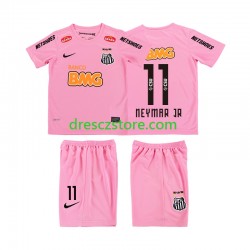 Santos Neymar JR 11 2012 2013 Retro Čtvrtý Dres Krátký rukáv Děti Fotbalové Dresy