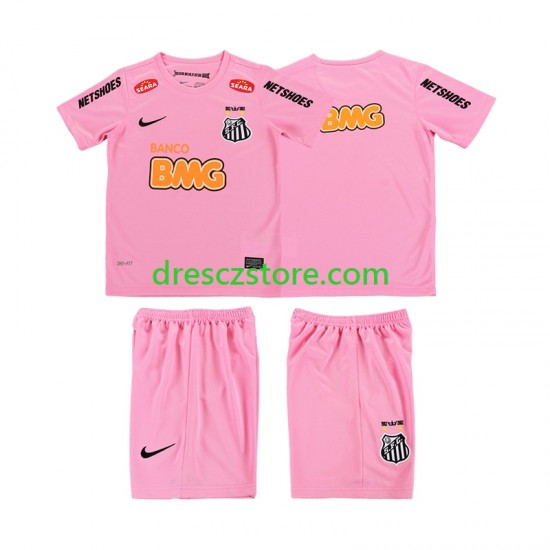 Santos 2012 2013 Retro Čtvrtý Dres Krátký rukáv Děti Fotbalové Dresy