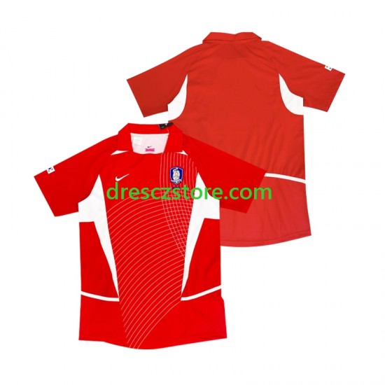 Jižní Korea Retro Domácí Dres 2002 Krátký rukáv Muže Fotbalové Dresy