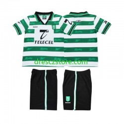Sporting CP 2000 Retro Domácí Dres 1999 Krátký rukáv Děti Fotbalové Dresy
