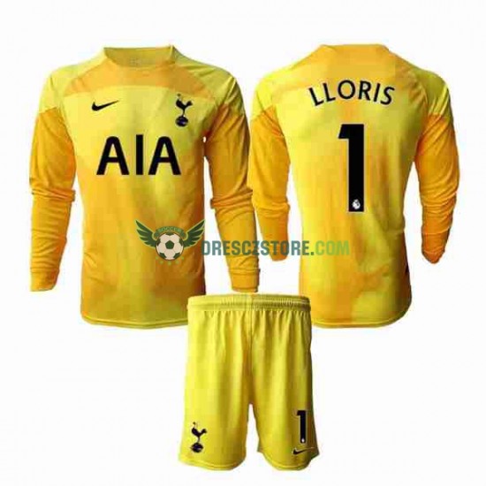 Tottenham Hotspur Hugo Lloris 1 Brankářské Domácí Dres 2022-2023 Dlouhý rukáv Děti Fotbalové Dresy