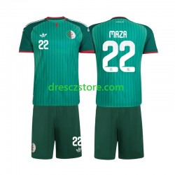 Alžírsko Ibrahim Maza 22 Venkovní Dres 2026 Krátký rukáv Děti Fotbalové Dresy
