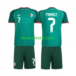 Alžírsko Riyad Mahrez 7 Venkovní Dres 2026 Krátký rukáv Děti Fotbalové Dresy