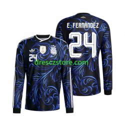 Argentina Enzo Fernandez 24 Venkovní Dres MS ve fotbale 2026 Dlouhý rukáv Muže Fotbalové Dresy