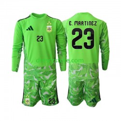 Argentina Emiliano Martinez 23 Brankářské Alternativní Dres MS ve fotbale 2026 Dlouhý rukáv Děti Fotbalové Dresy