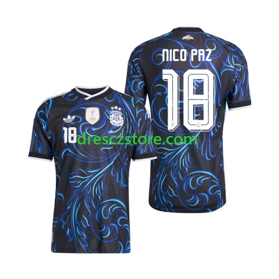 Argentina Nico Paz 18 Venkovní Dres MS ve fotbale 2026 Krátký rukáv Muže Fotbalové Dresy