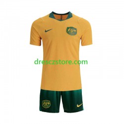 Austrálie Domácí Dres MS ve fotbale 2026 Krátký rukáv Děti Fotbalové Dresy