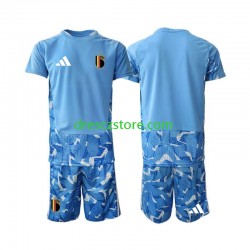 Belgie Brankářské Domácí Dres MS ve fotbale 2026 Krátký rukáv Děti Fotbalové Dresy