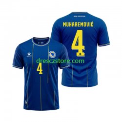 Bosna a Hercegovina Tarik Muharemovic 4 Domácí Dres MS ve fotbale 2026 Krátký rukáv Muže Fotbalové Dresy