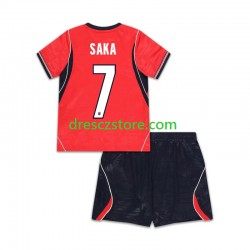 Anglie Bukayo Saka 7 Venkovní Dres MS ve fotbale 2026 Krátký rukáv Děti Fotbalové Dresy