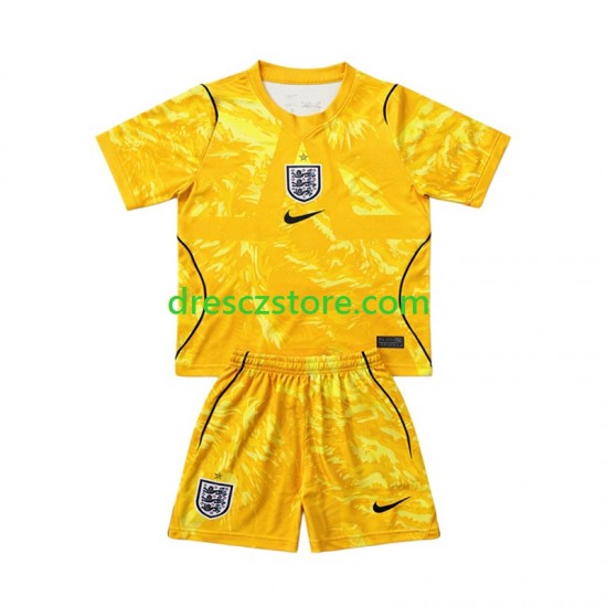 Anglie Brankářské Čtvrtý Dres MS ve fotbale 2026 Krátký rukáv Děti Fotbalové Dresy