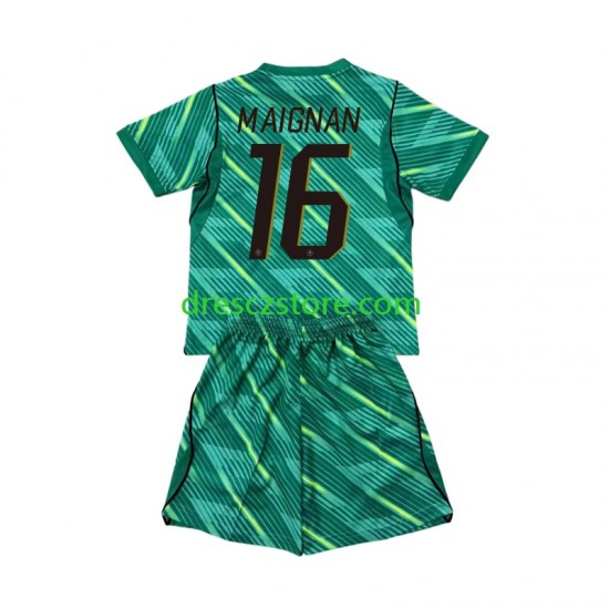 Francie Mike Maignan 16 Brankářské Alternativní Dres MS ve fotbale 2026 Krátký rukáv Děti Fotbalové Dresy