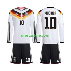 Německo Jamal Musiala 10 Domácí Dres MS ve fotbale 2026 Dlouhý rukáv Děti Fotbalové Dresy