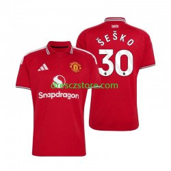 Manchester United Benjamin Sesko 30 Domácí Dres 2026-2027 Krátký rukáv Muže Fotbalové Dresy