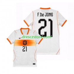 Nizozemsko Frenkie de Jong 21 Venkovní Dres MS ve fotbale 2026 Krátký rukáv Muže Fotbalové Dresy