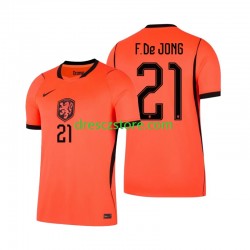 Nizozemsko Frenkie de Jong 21 Domácí Dres MS ve fotbale 2026 Krátký rukáv Muže Fotbalové Dresy