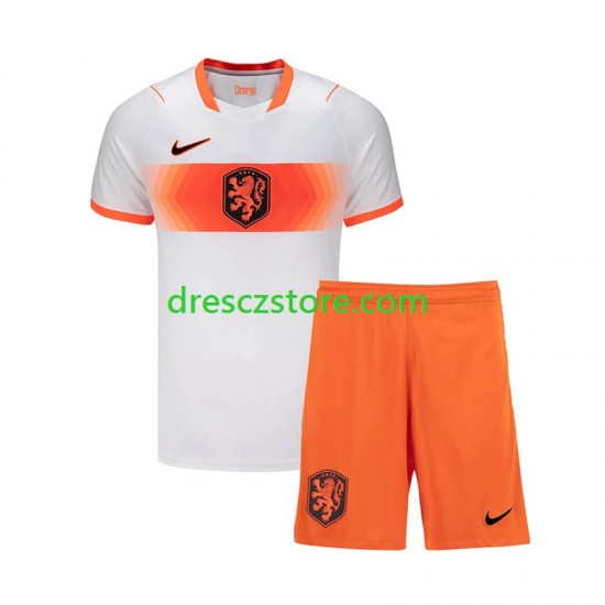 Nizozemsko Venkovní Dres MS ve fotbale 2026 Krátký rukáv Děti Fotbalové Dresy